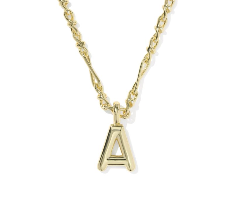 Bubble Letter Pendant in Gold