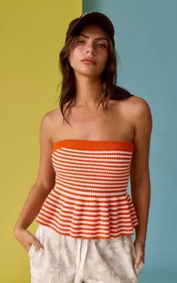The Sasha Striped Knit Tube Top