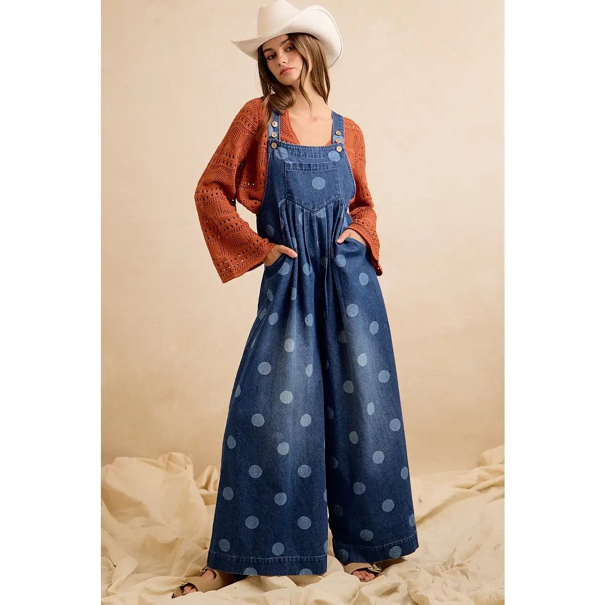 The Preston Polka Dot Overalls, Size: S