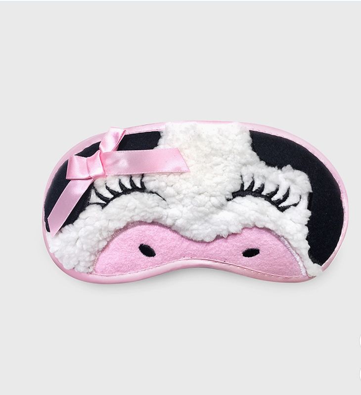 Spa Sister® Wooly Animal Satin Eye Mask | Sleep Cow