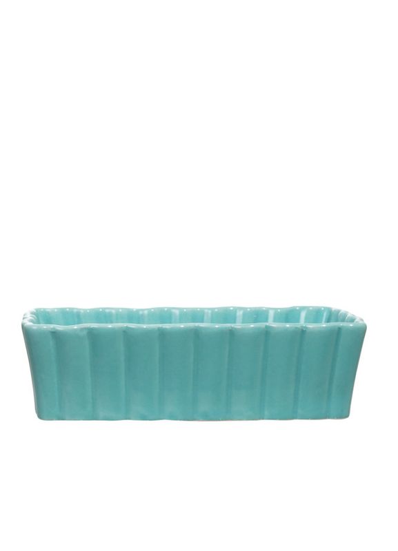 Stoneware Vintage Scalloped Dish | Blue
