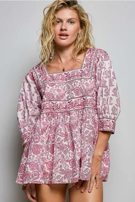 The Beau Boho Square Neck Top