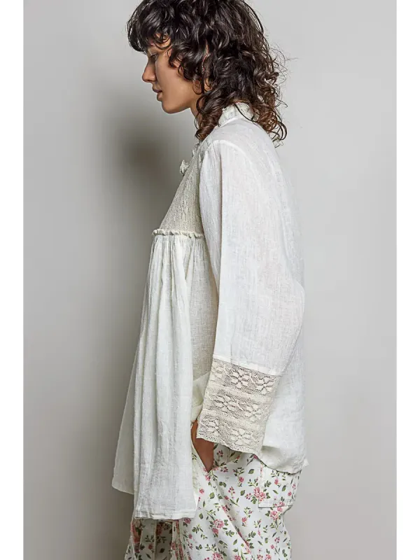The Rune Relaxed Flowy Lace Top
