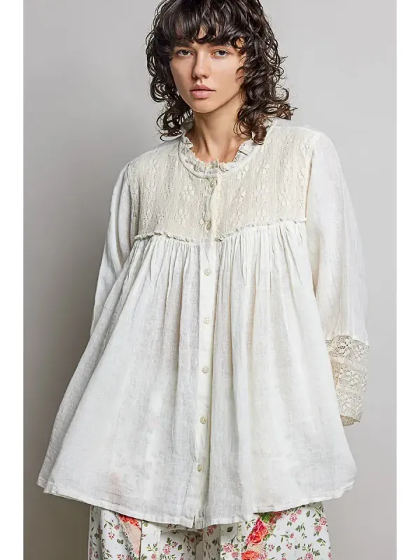 The Rune Relaxed Flowy Lace Top