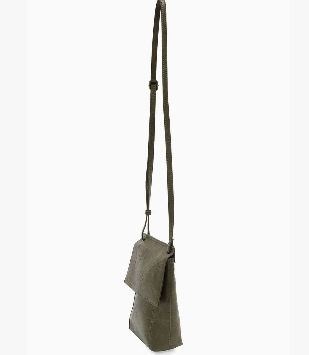 Jensy Front Flap Crossbody, Color: Dark Olive