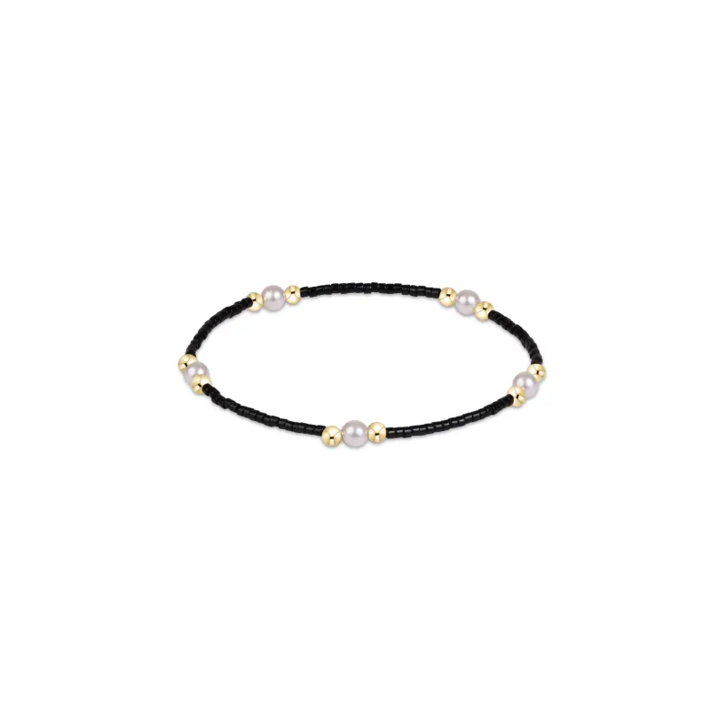 Enewotn Gameday Hope Purpose Pearl Bracelet Black