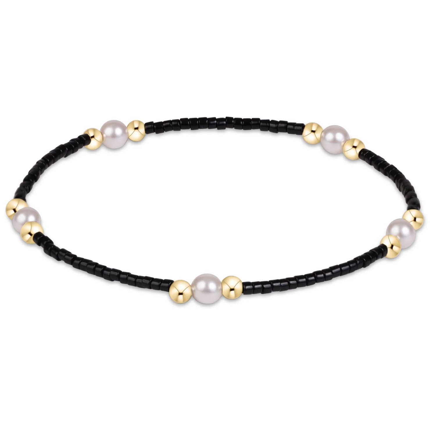 Enewotn Gameday Hope Purpose Pearl Bracelet Black