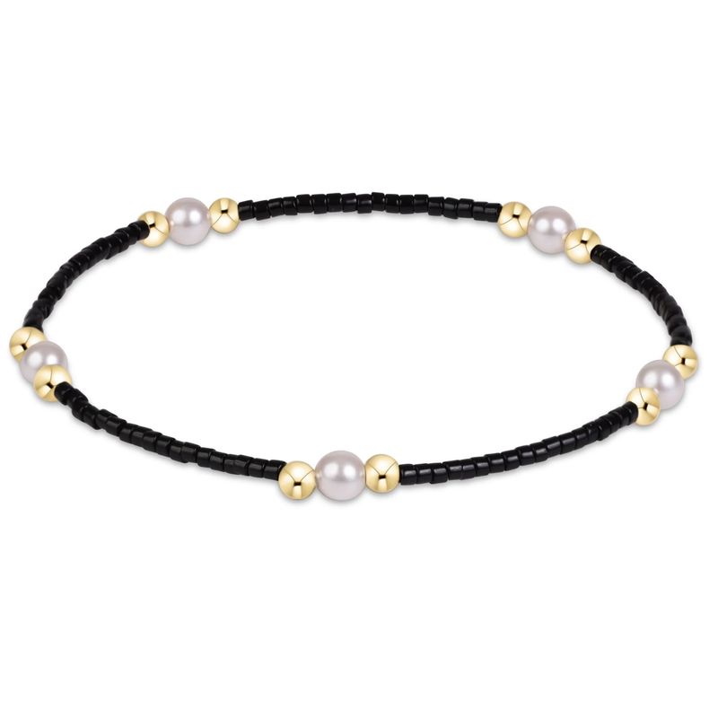 Enewotn Gameday Hope Purpose Pearl Bracelet Black