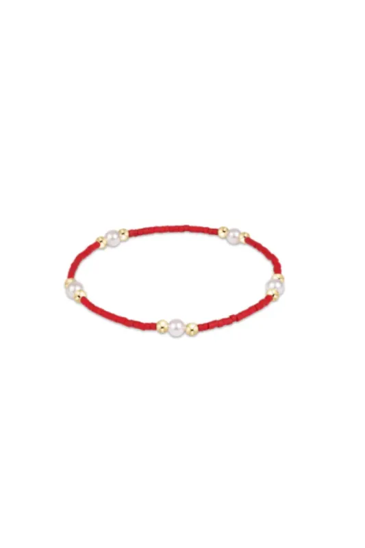 Enewton Gameday Hope Purpose Pearl Bracelet Red