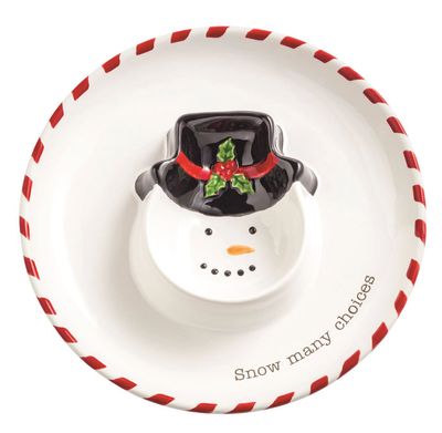 Snowman Christmas Dish