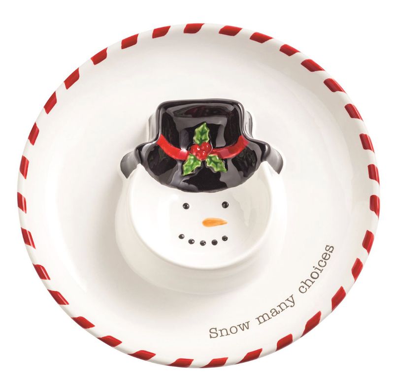 Snowman Christmas Dish