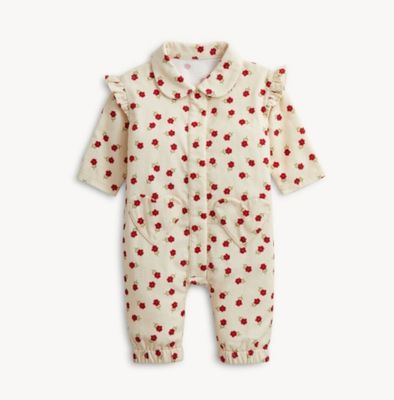 Magnetic Me™ Floral Corduroy Ruffle Jumpsuit