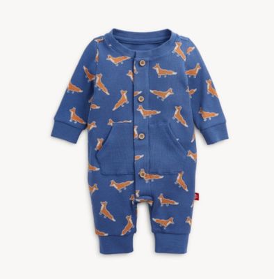 Magnetic Me™ Waffle Foxes Print Romper
