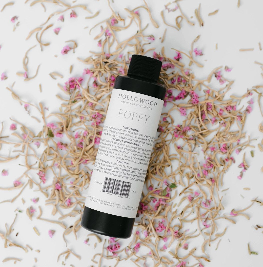 Hollowood Waterless Diffuser Oil Refill 6oz | Poppy