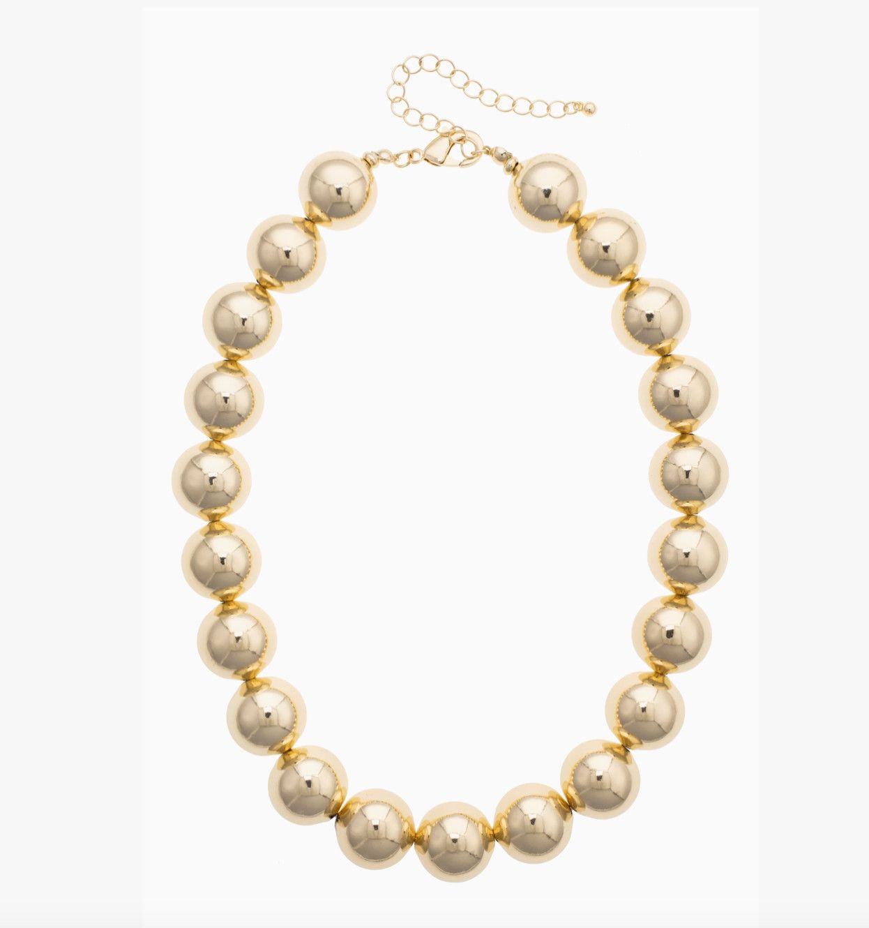 Marjorie Beaded Necklace in Shiny Gold