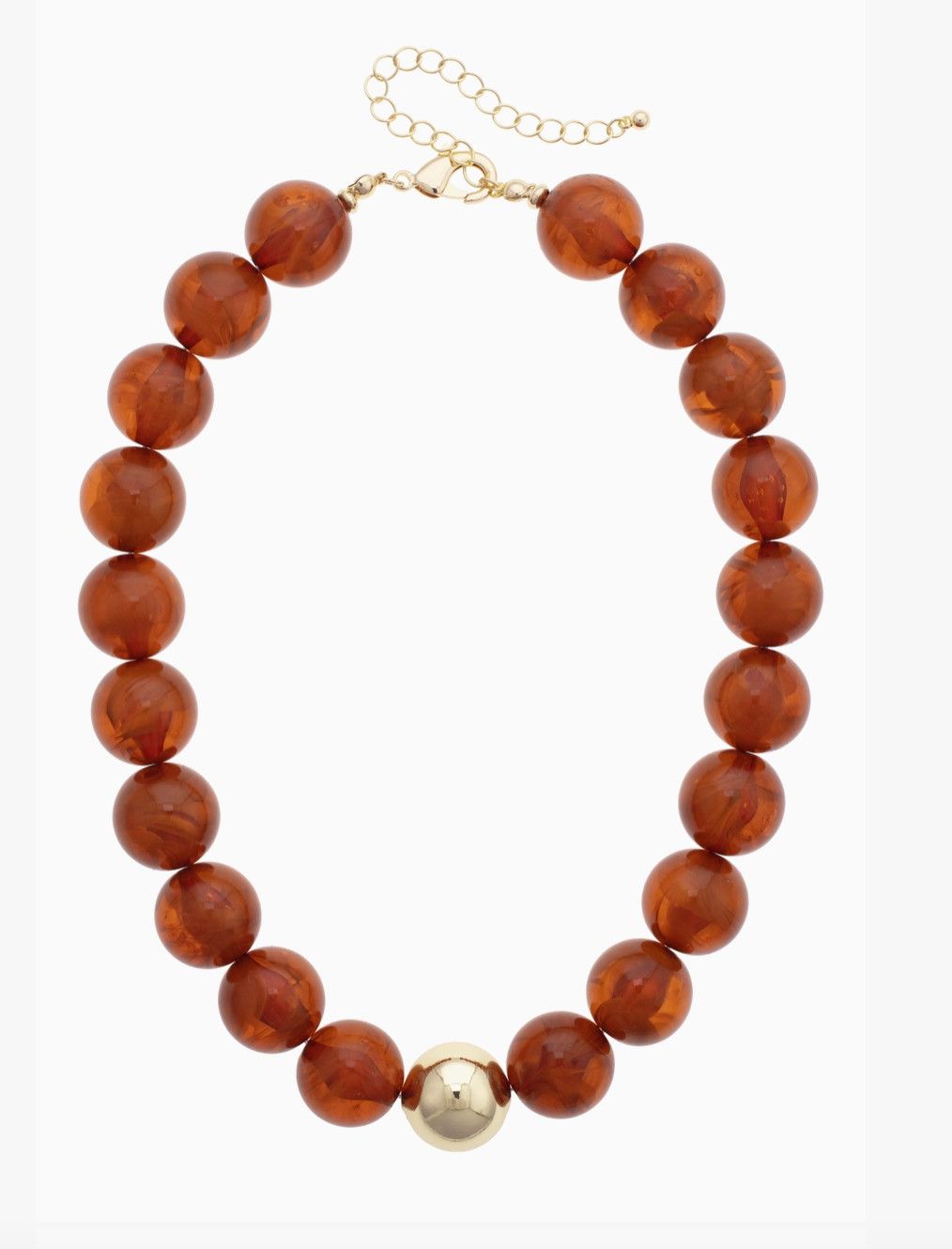 Marjorie Beaded Necklace in Amber
