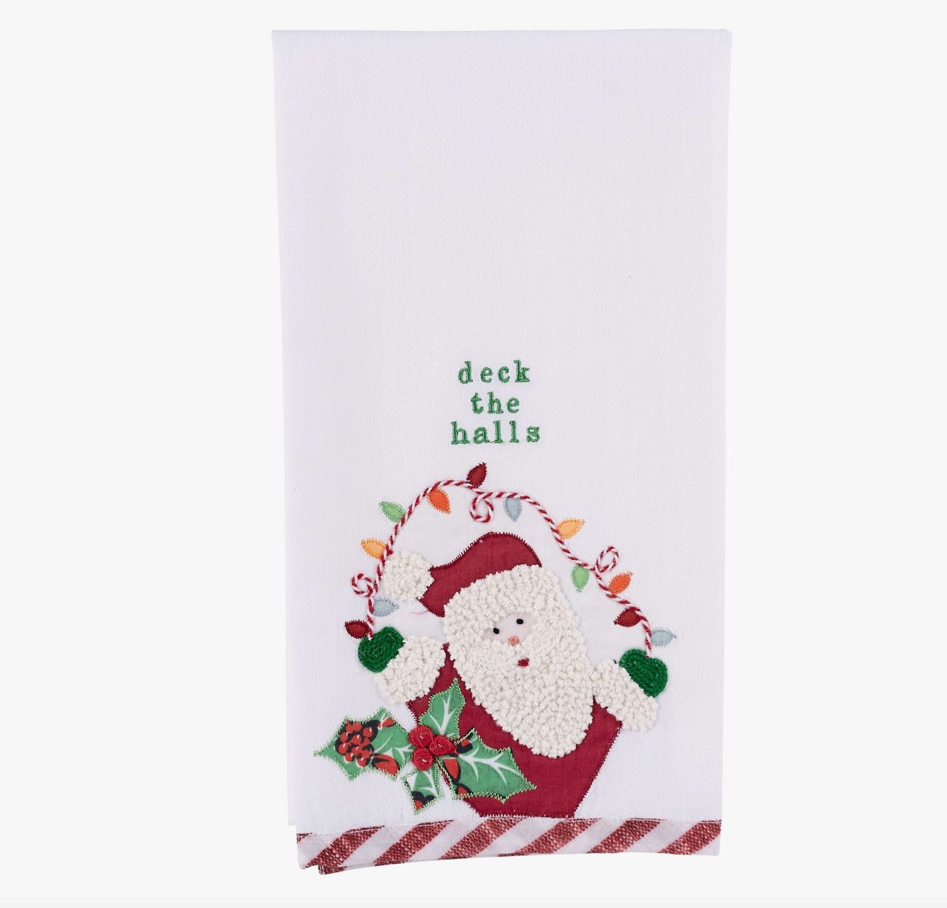 Santa Deck the Halls Tea Towel