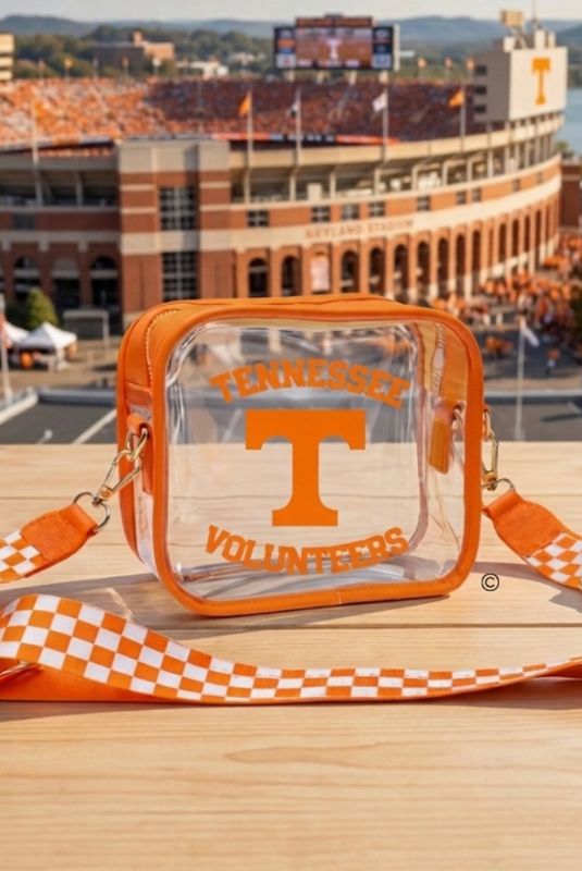 Tennessee Volunteers Orange Clear Crossbody Bag