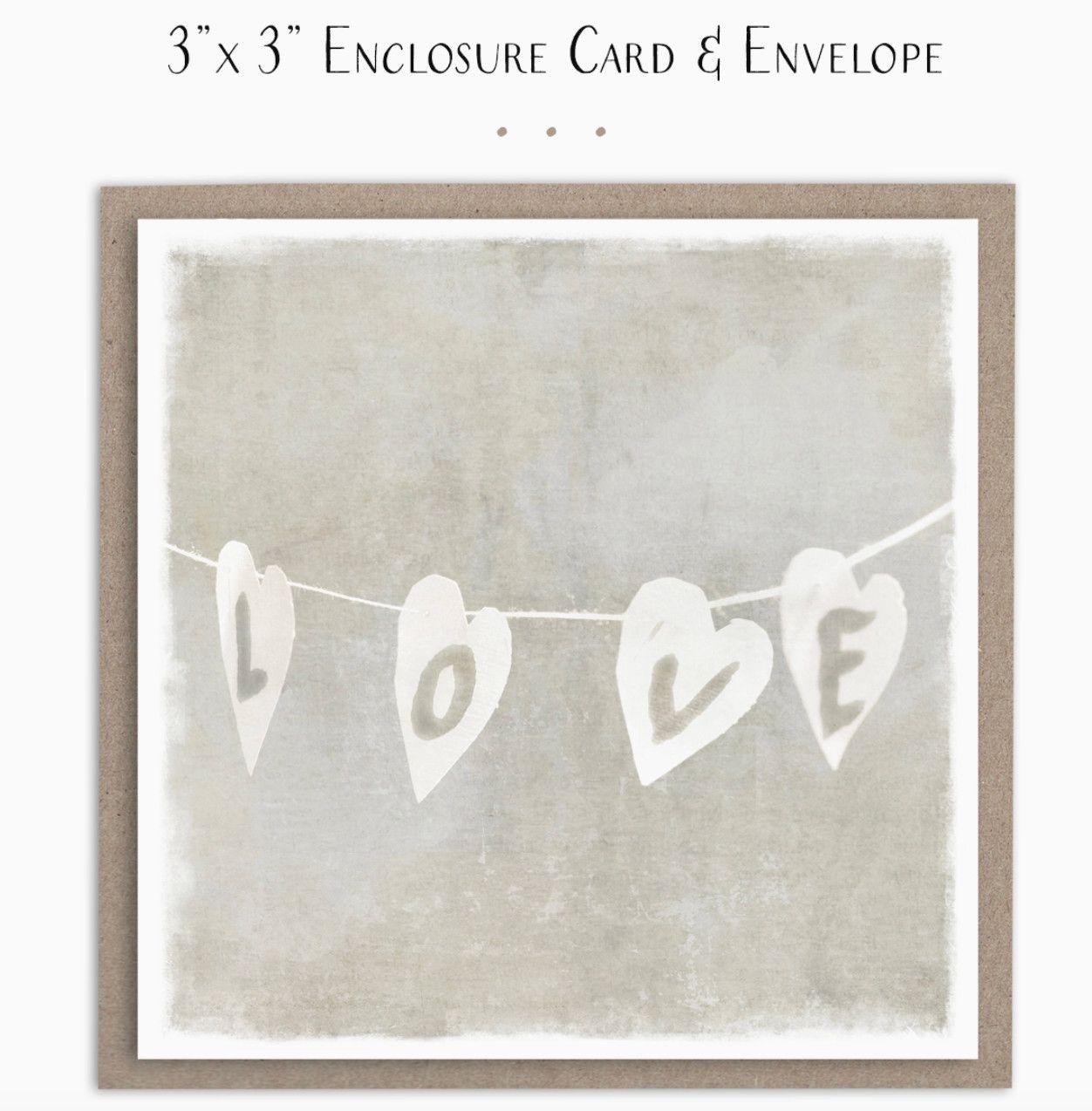Enclosure Card | Love Hearts on String