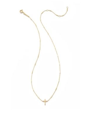 Delicate Cross Pendant Necklace in 14K Gold