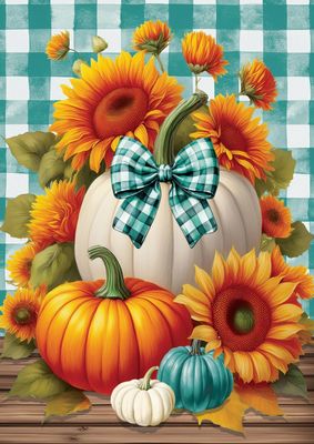 Wind Current Collection Garden Flag | Sunflower Pumpkins