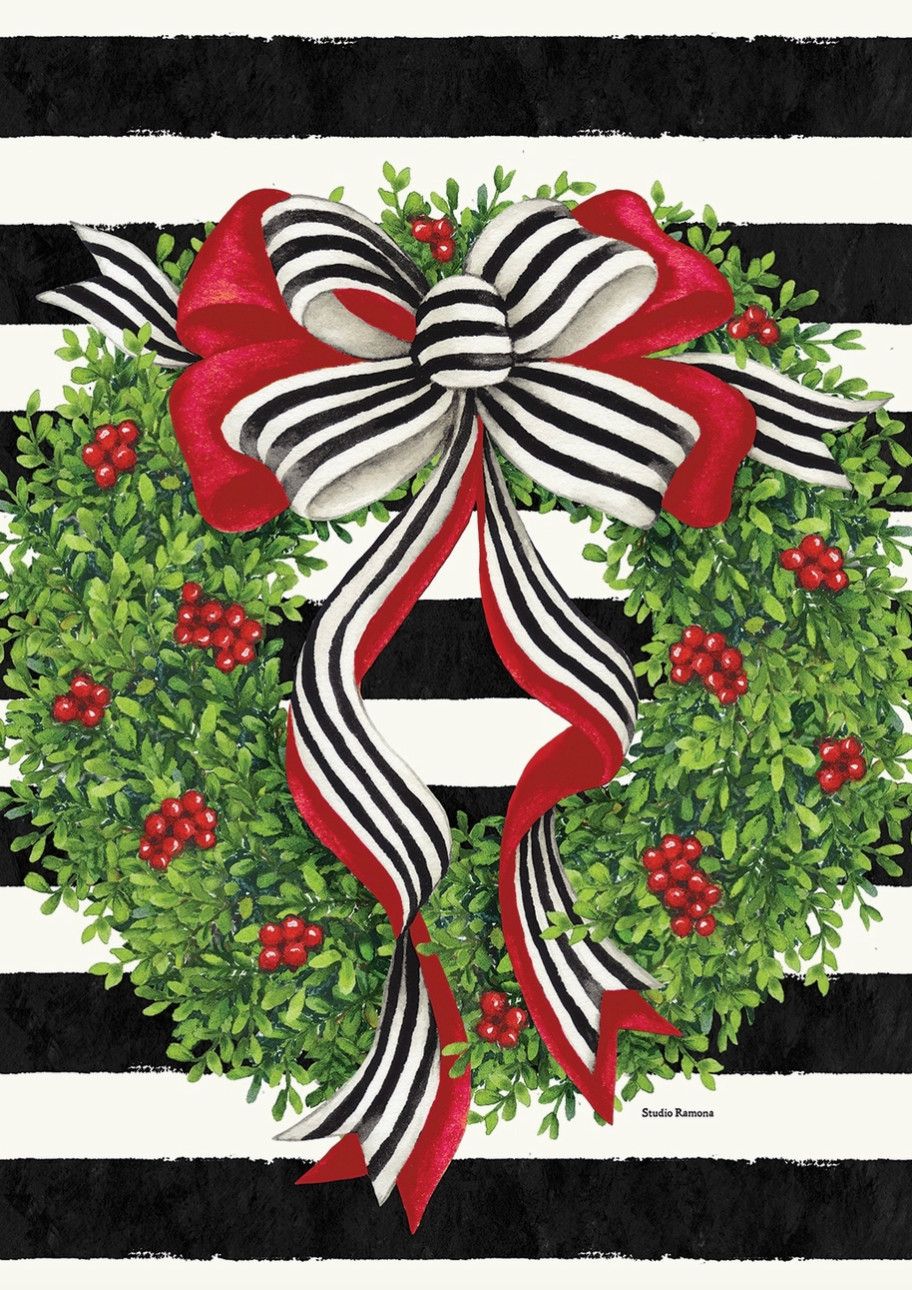 Garden Flag | Holiday Stripes
