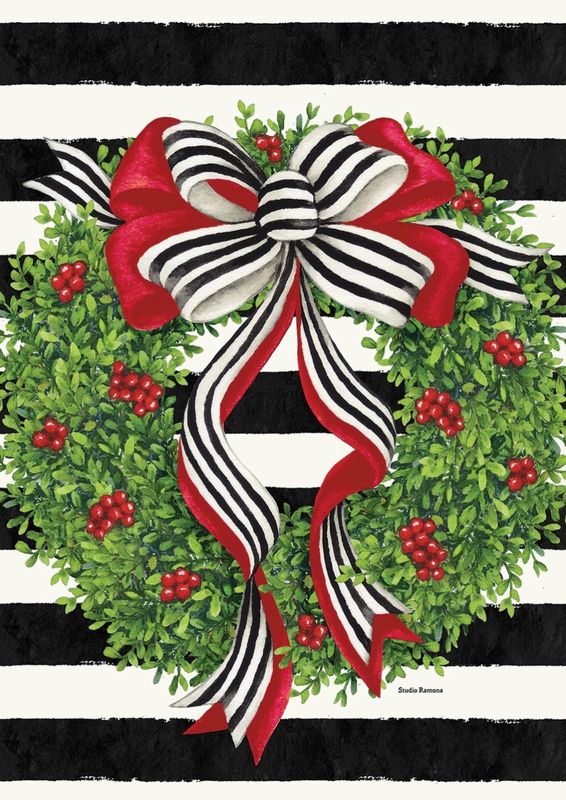 Garden Flag | Holiday Stripes