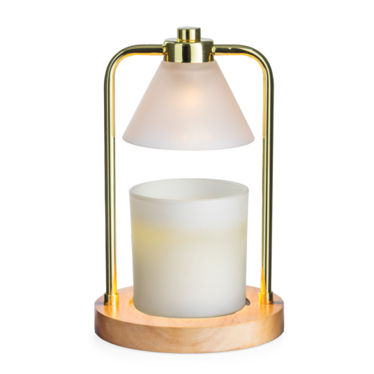 Golden Glow Lantern + Vanilla Cinnamon Wickless Candle Set