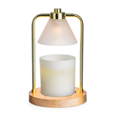 Golden Glow Lantern + Vanilla Cinnamon Wickless Candle Set