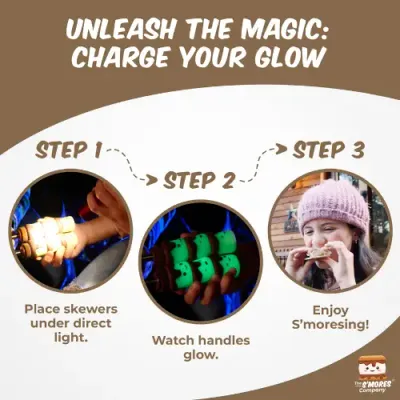 Glow-in-the-Dark S'mores Roasting Stick Set