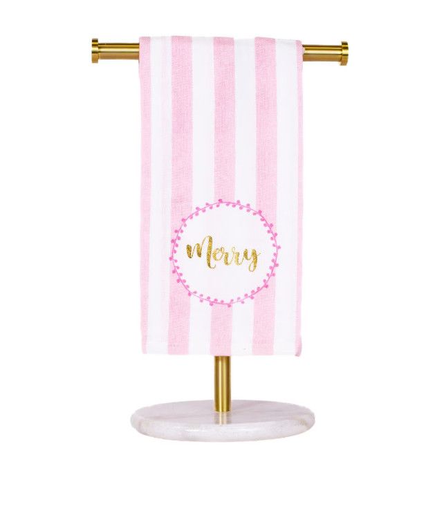 Merry Script Tea Towel