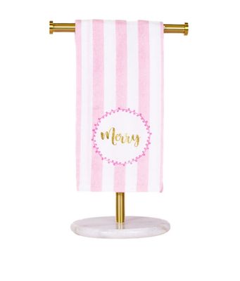 Merry Script Tea Towel