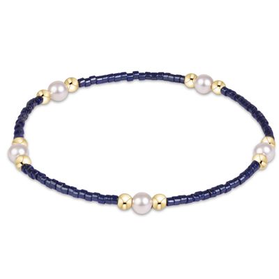 Gameday Hope Purpose Pearl Bracelet Navy