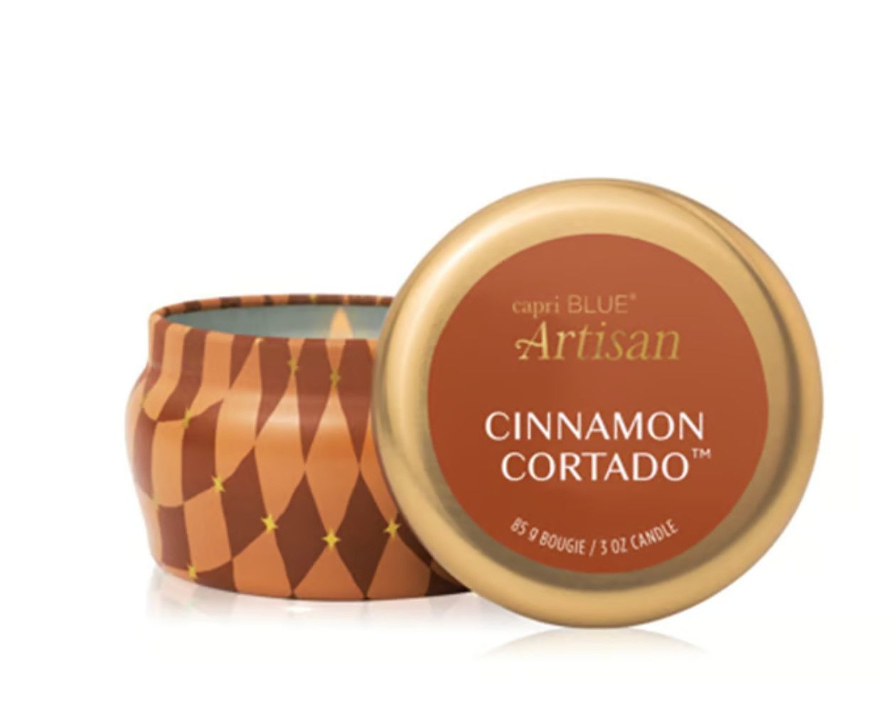Cinnamon Cortado Artisan Winter Bazaar Signature Candle, Size: 3oz Tin