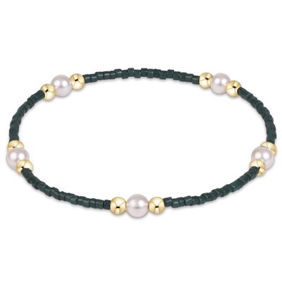 Gameday Hope Purpose Pearl Bracelet Dark Green