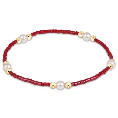 Gameday Hope Purpose Pearl Bracelet Maroon
