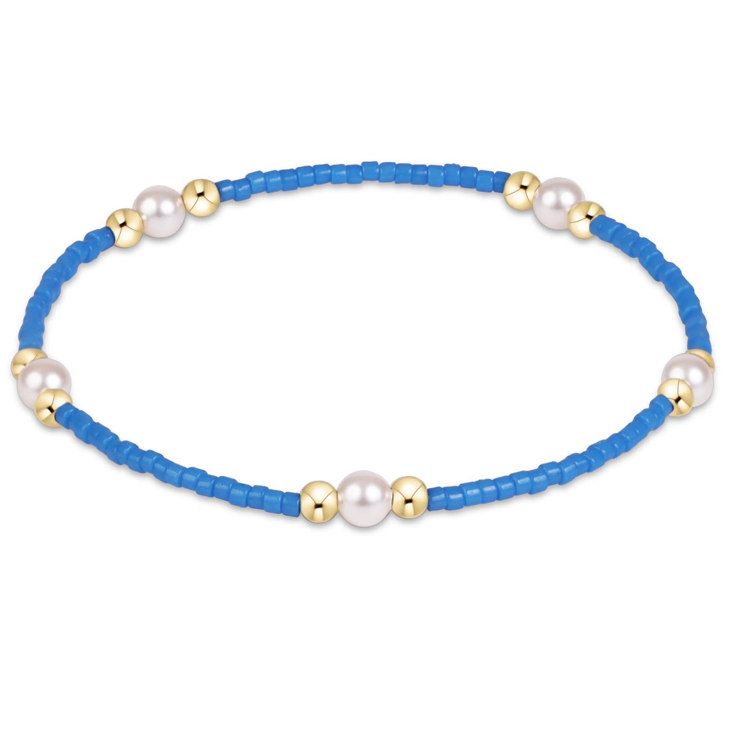 Gameday Hope Purpose Pearl Bracelet Cobalt