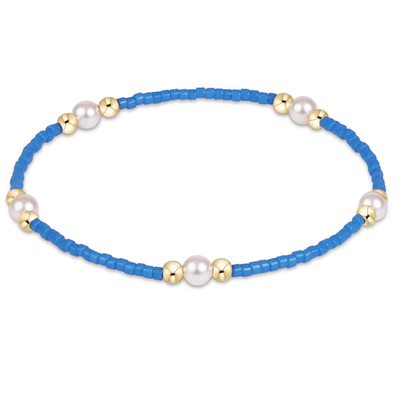 Gameday Hope Purpose Pearl Bracelet Cobalt