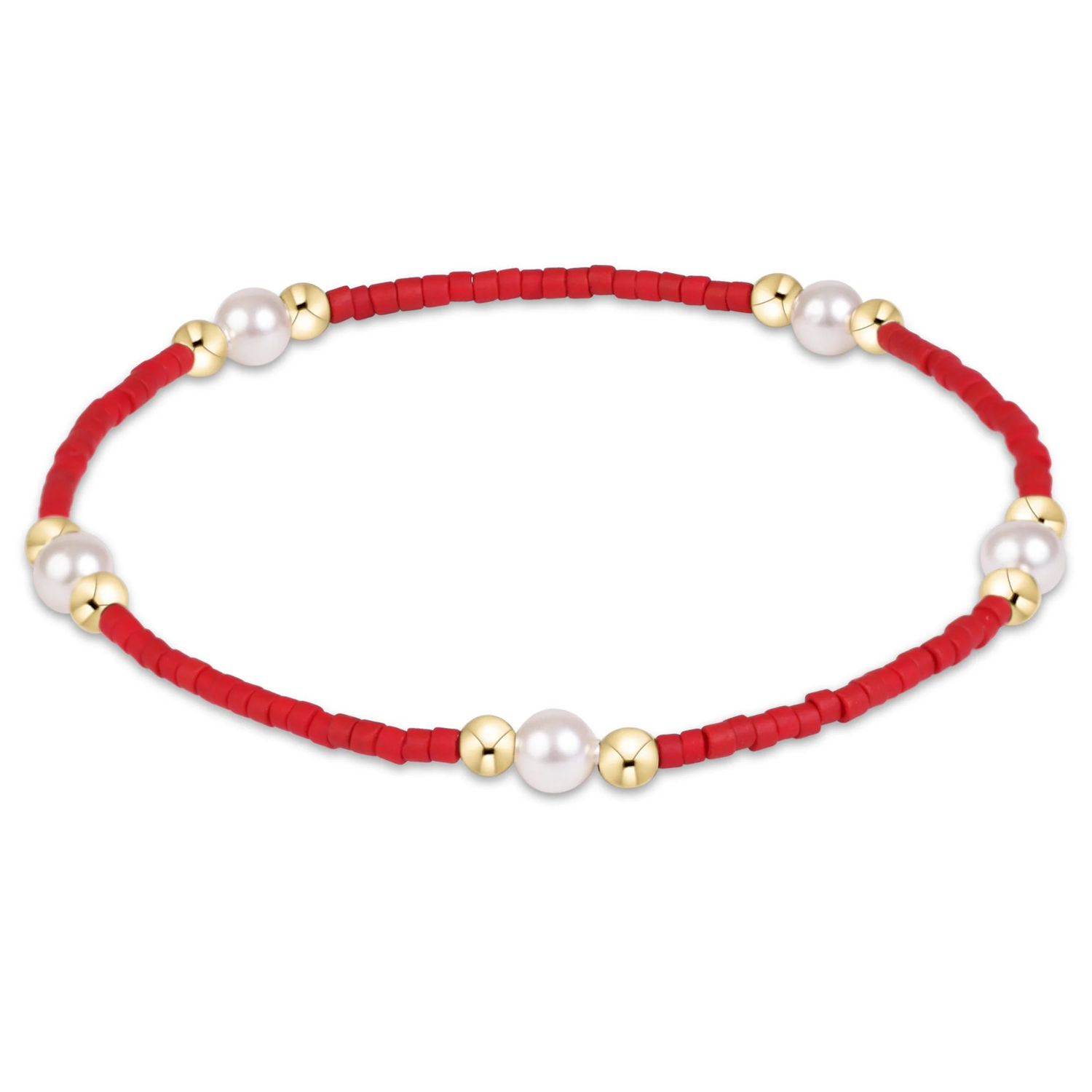Gameday Hope Purpose Pearl Bracelet Crimson