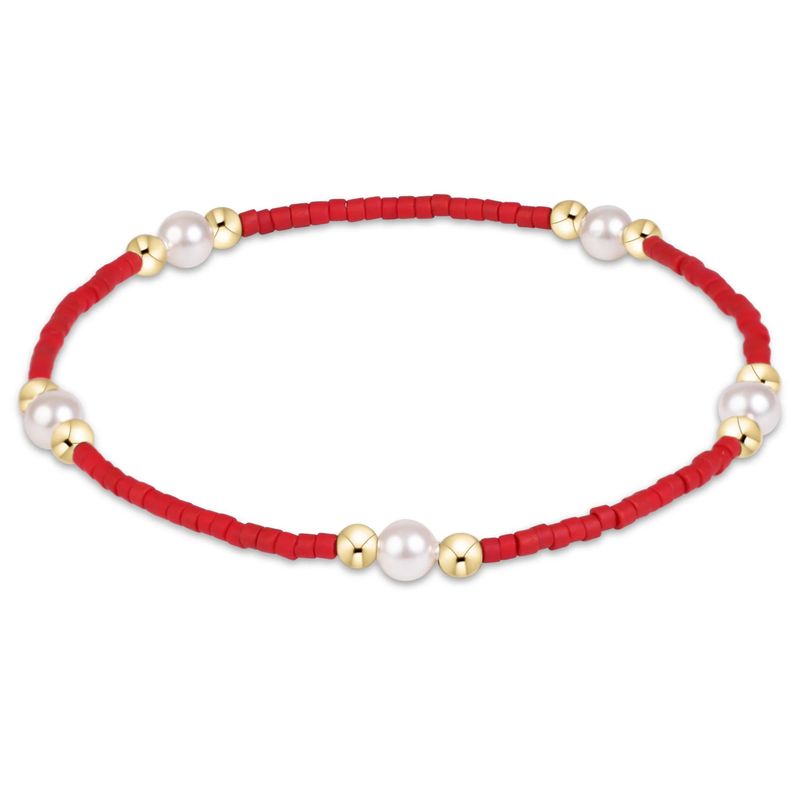 Gameday Hope Purpose Pearl Bracelet Crimson