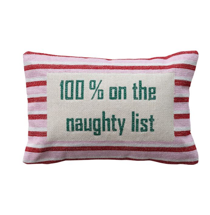 On The Naughty List Lumber Pillow