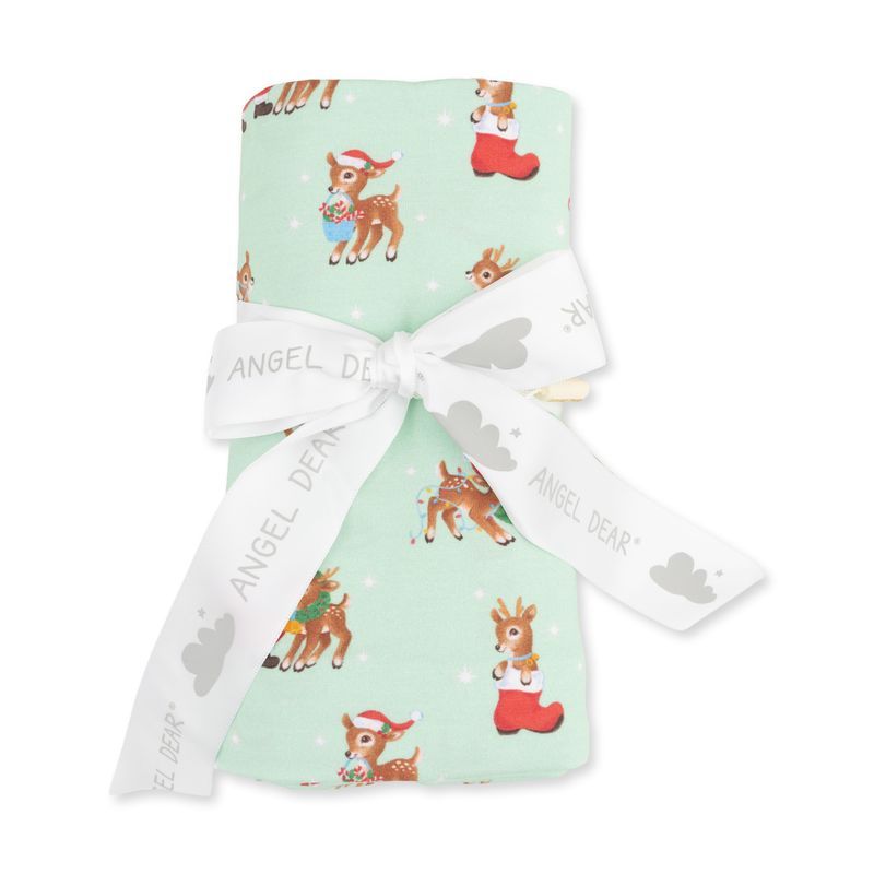 Angel Dear Vintage Reindeer/Santa Swaddle Blanket