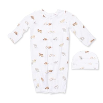 Angel Dear Puppy Snuggles Gown &amp; Hat Set