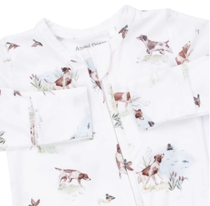 Angel Deart Pointer Pups and Ducks Footie