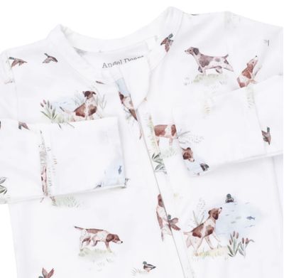 Angel Deart Pointer Pups and Ducks Footie