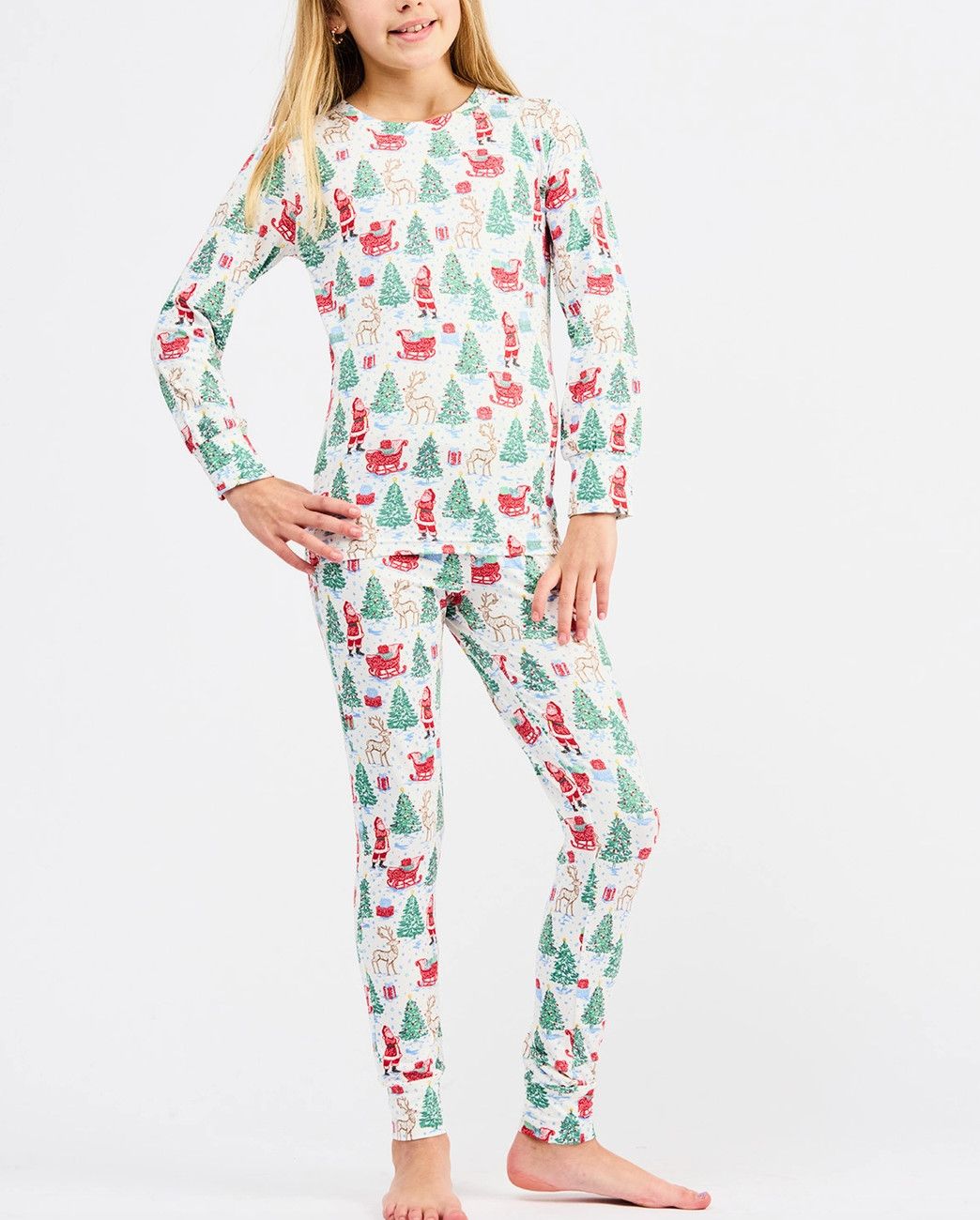 Annie Tiding Toile Kids Pajama Set, Size: 6/7
