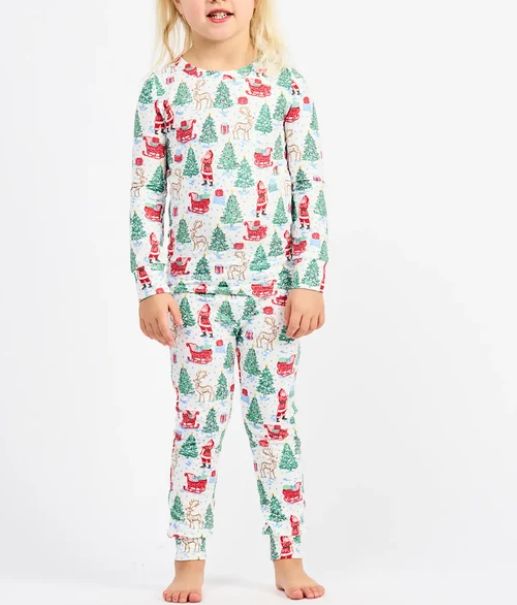 Annie Tiding Toile Toddler Pajama Set
