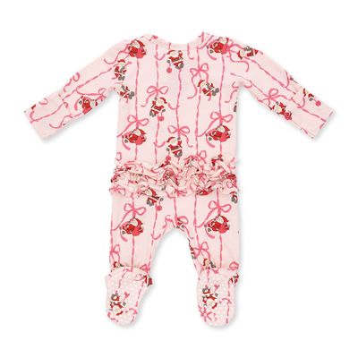 Angel Dear Bows &amp; Santa Ruffled Footie