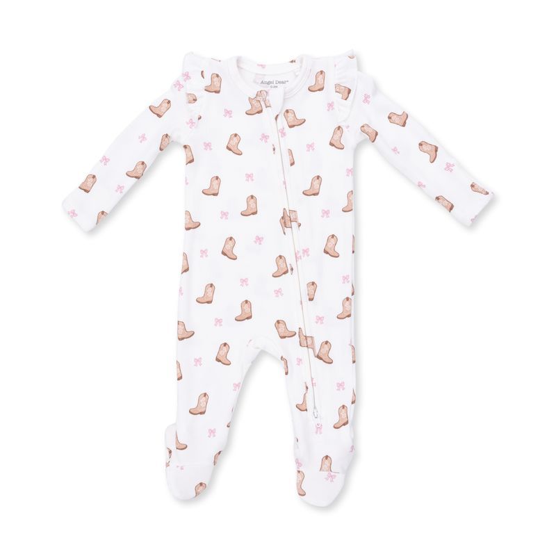 Angel Dear Cowgirl Boots Ruffled Footie