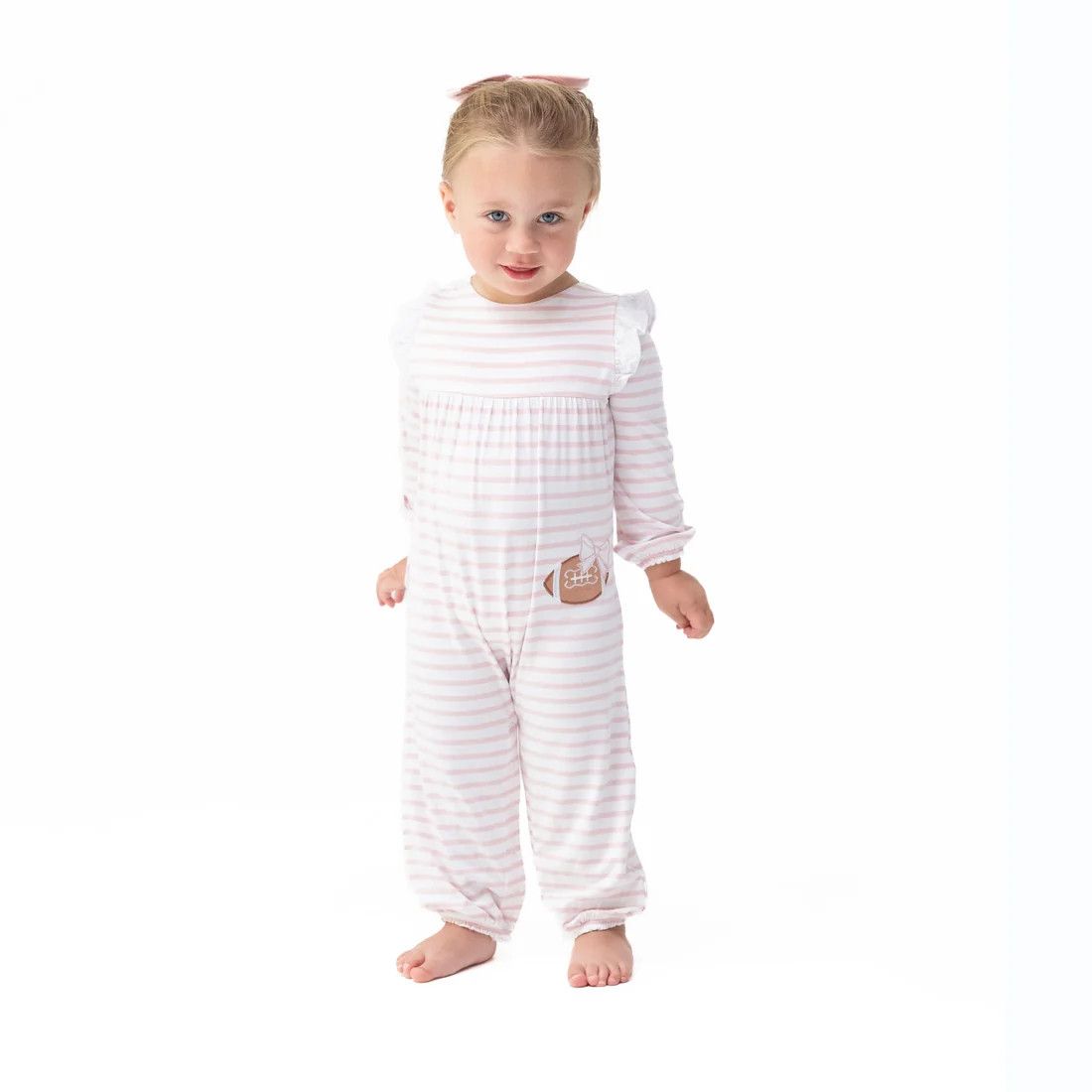 Angel Dear Football Dot &amp; Stripe Romper, Size: 3-6 mo